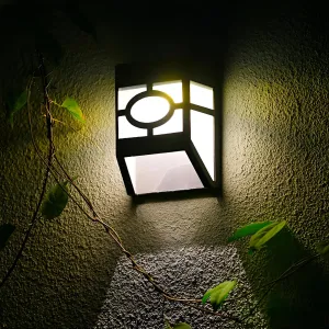 Modern Geometric Outdoor LED Wall Lantern - Weather-Resistant (2-Pack)