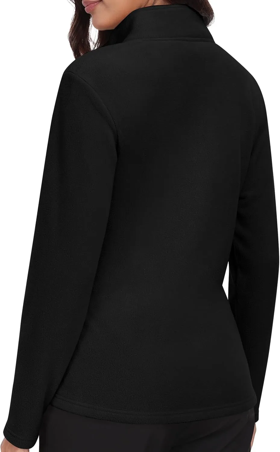 MoFiz Women's 1/4 Zip Polar Fleece Pullover Long Sleeve Soft Lightweight Warm Winter Jacket Top