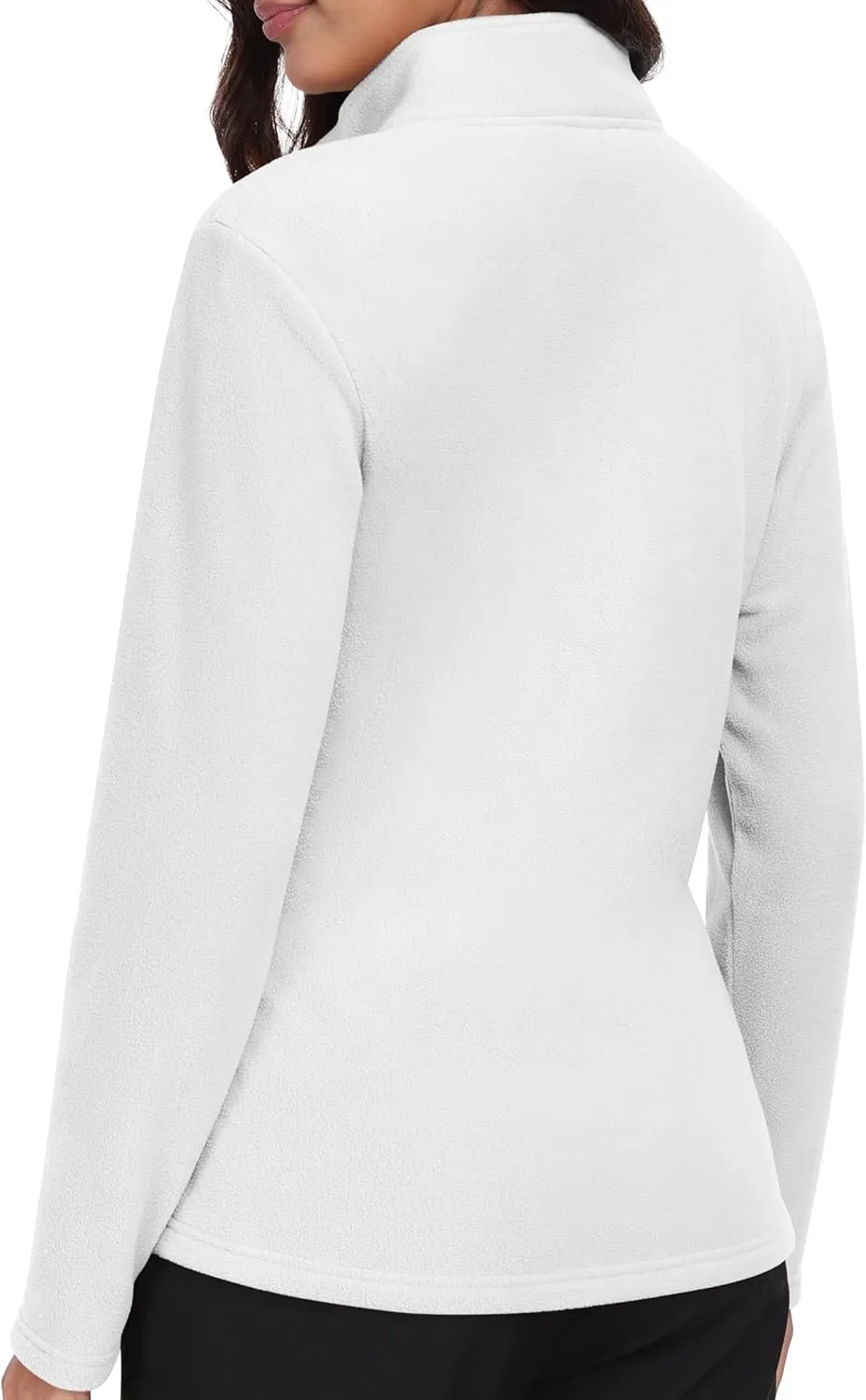 MoFiz Women's 1/4 Zip Polar Fleece Pullover Long Sleeve Soft Lightweight Warm Winter Jacket Top