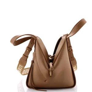 Monochrome Hammock Bag Leather with Logo Jacquard Strap Compact
