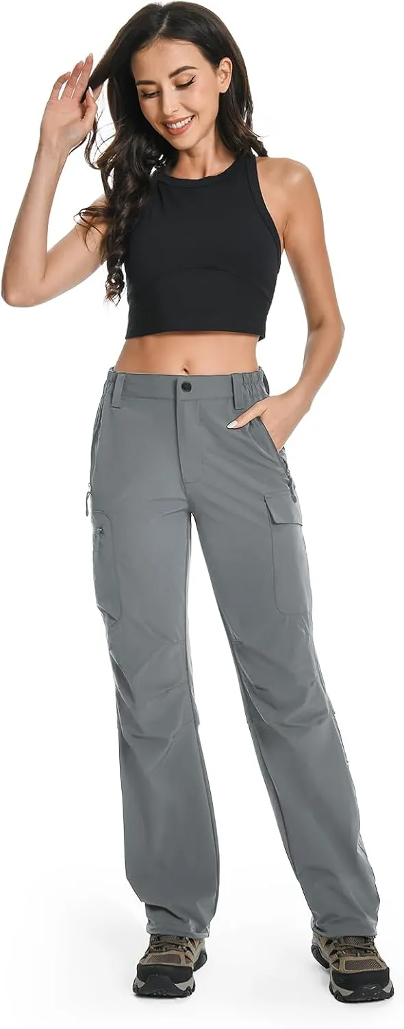 Moosehill Women's Hiking Pants Lightweight Quick Dry Water Resistant Cargo Travel Work Summer Pants for All Seasons