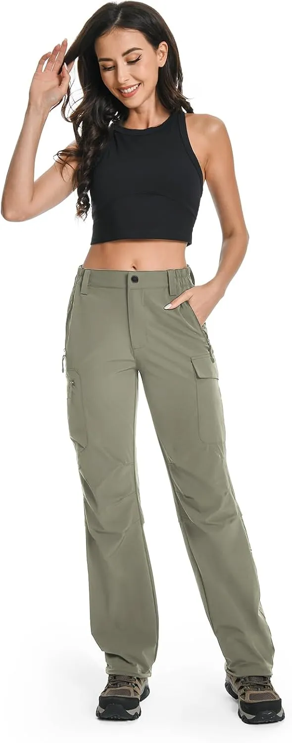 Moosehill Women's Hiking Pants Lightweight Quick Dry Water Resistant Cargo Travel Work Summer Pants for All Seasons