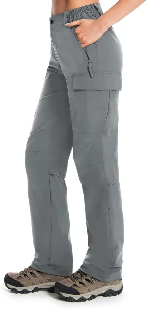 Moosehill Women's Hiking Pants Lightweight Quick Dry Water Resistant Cargo Travel Work Summer Pants for All Seasons