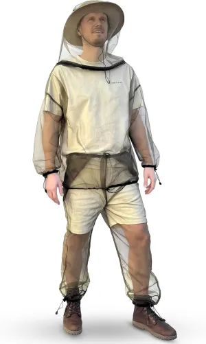 Mosquito Net Suit for Insect & Bug Protection - Jacket & Pants Netting - Outdoor Resistent Clothes