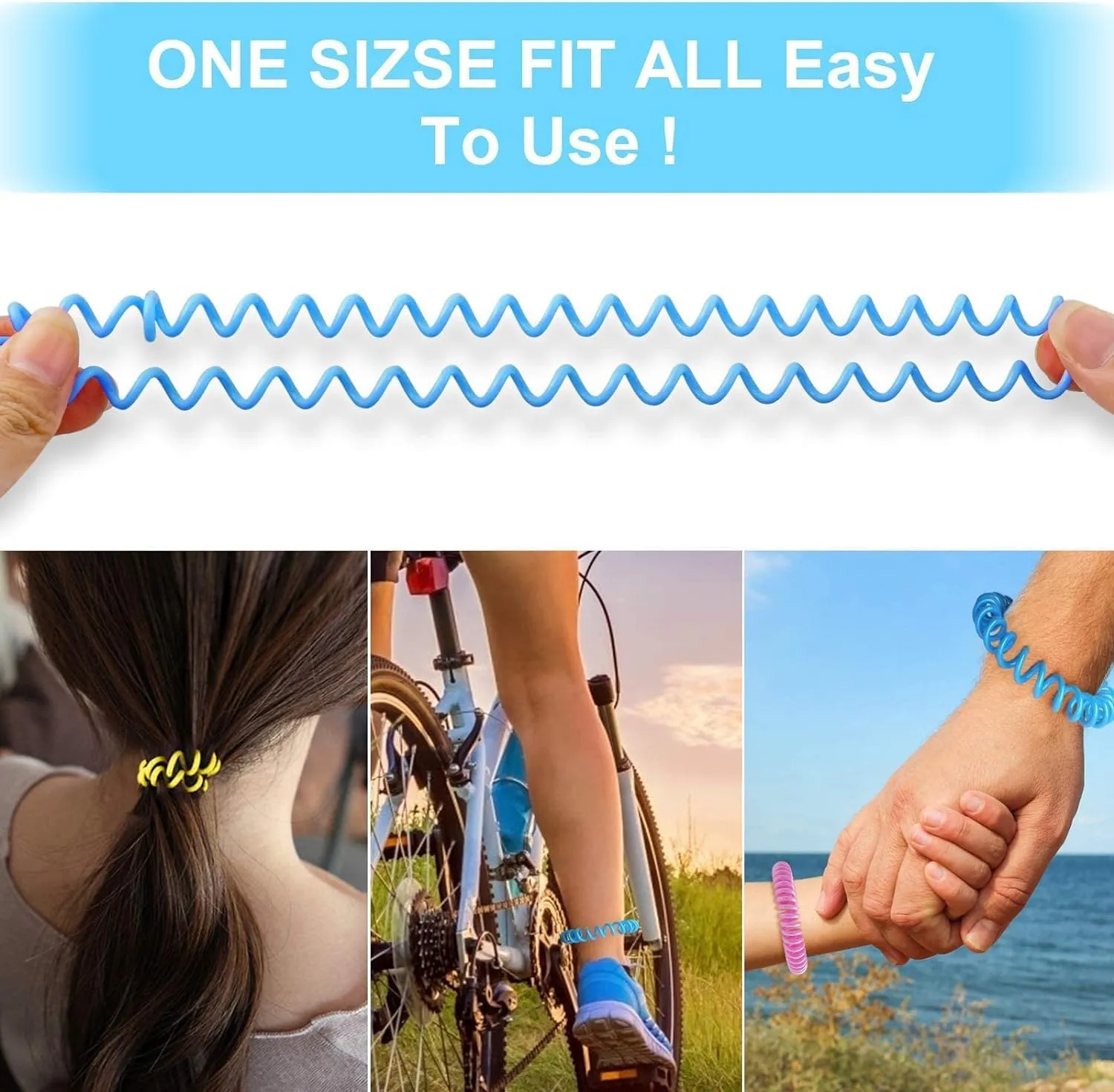 Mosquito Repellent Bracelets, 50 Pack DEET-Free Mosquito Bands for Adults and Kids, Individually Wrapped Waterproof Repellent Wristbands
