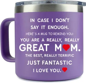 Mothers Day Gifts for Mom from Daughter Son,You're A Really Great Mother Coffee Mug - Birthday Gifts Idea for Moms Women (14OZ Purple)