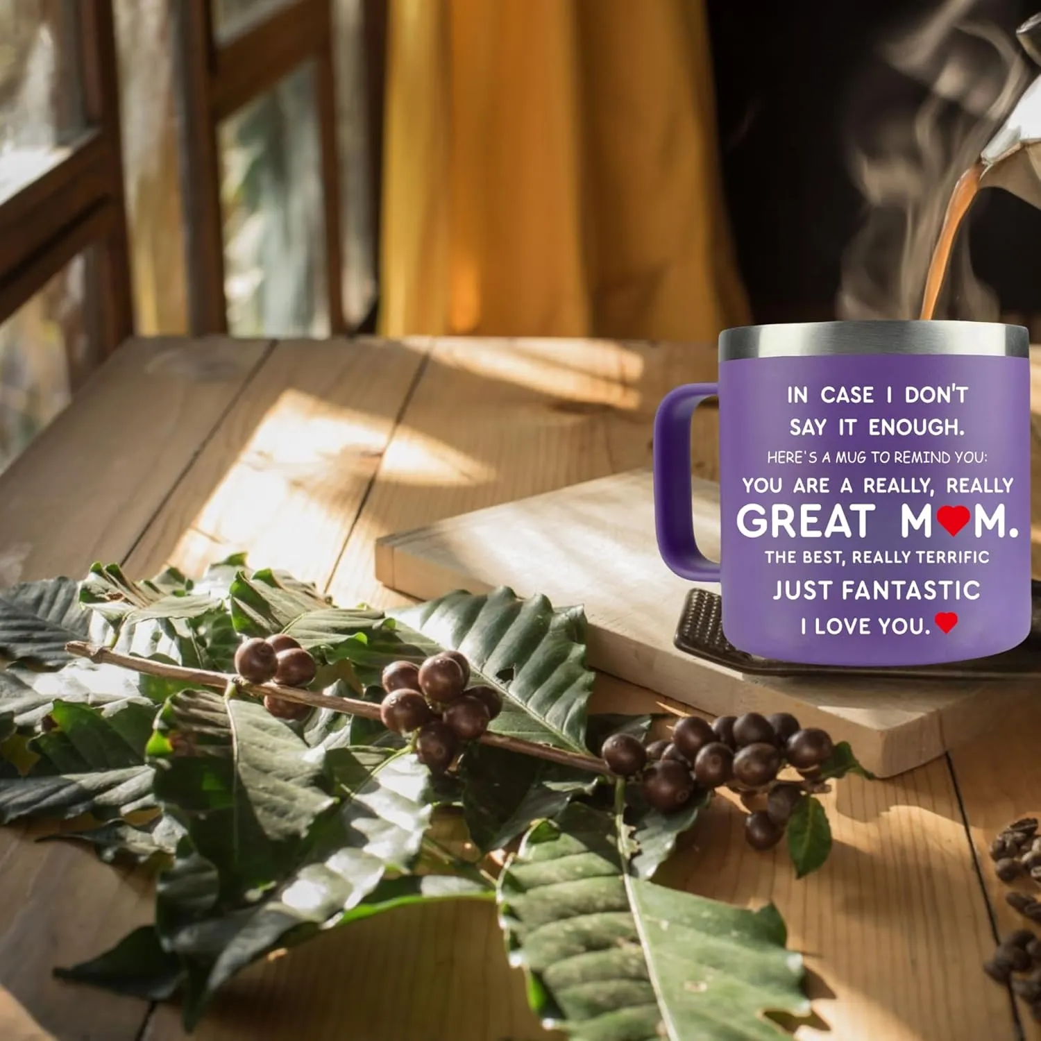 Mothers Day Gifts for Mom from Daughter Son,You're A Really Great Mother Coffee Mug - Birthday Gifts Idea for Moms Women (14OZ Purple)