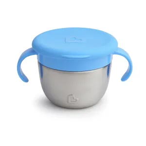 Munchkin® Snack ™ Stainless Steel Snack Catcher Cup with Lid, 9 Ounce, Blue, 1 Pack