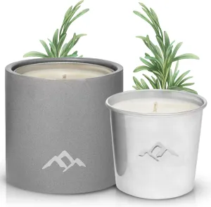 Murphy's Naturals Refillable Mosquito Repellent Candle for Outdoor Patio, DEET-Free, Plant-Based Essential Oils, Soy & Beeswax Blend, Grey, 9 oz, 1-Pack