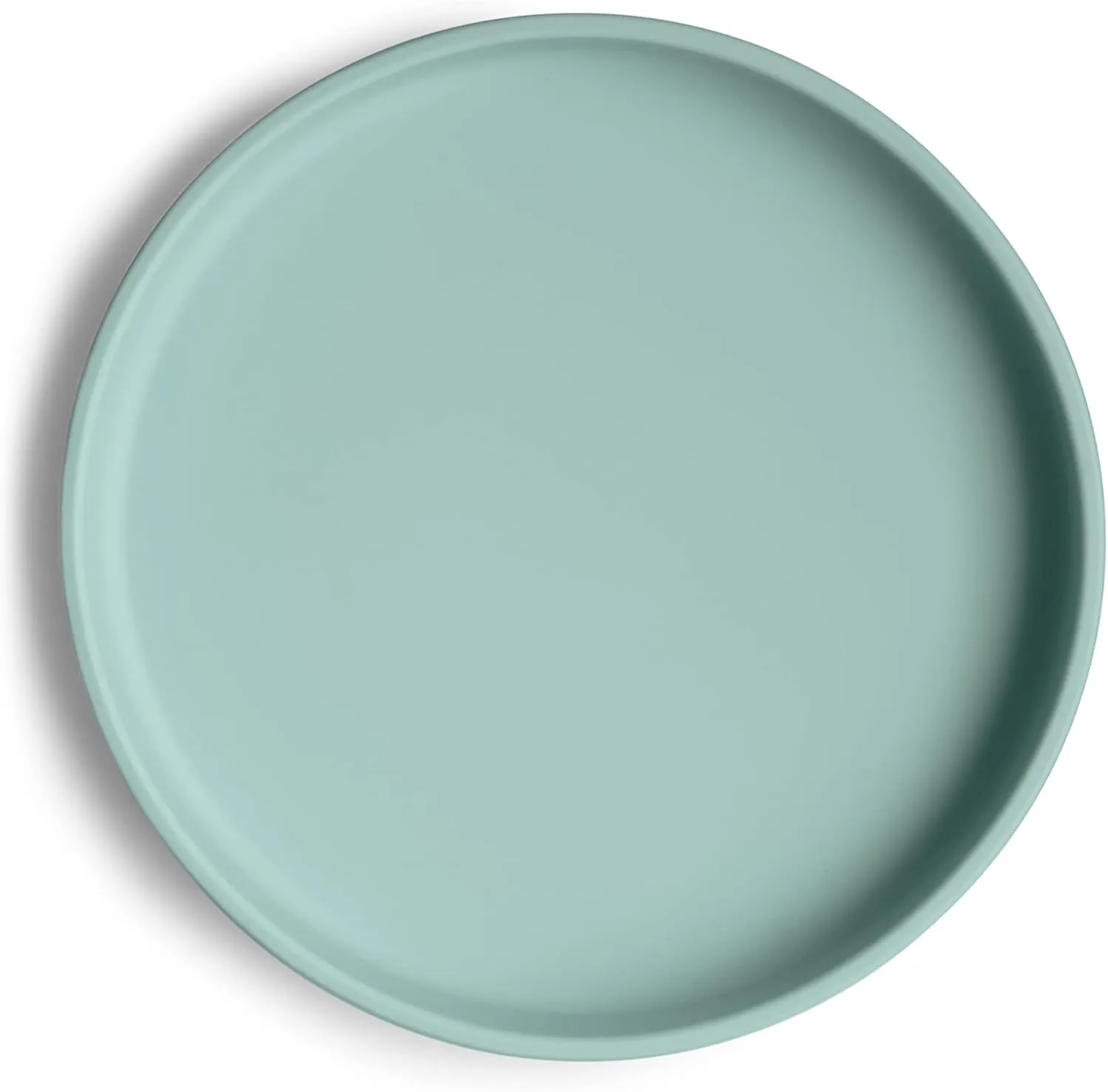 mushie Classic Silicone Suction Plate | BPA-Free Non-Slip Design (Cambridge Blue)