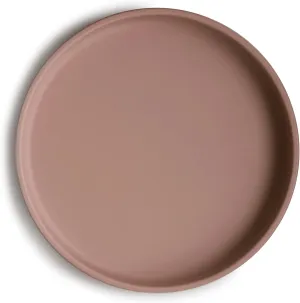 mushie Classic Silicone Suction Plate | BPA-Free Non-Slip Design (Cloudy Mauve)