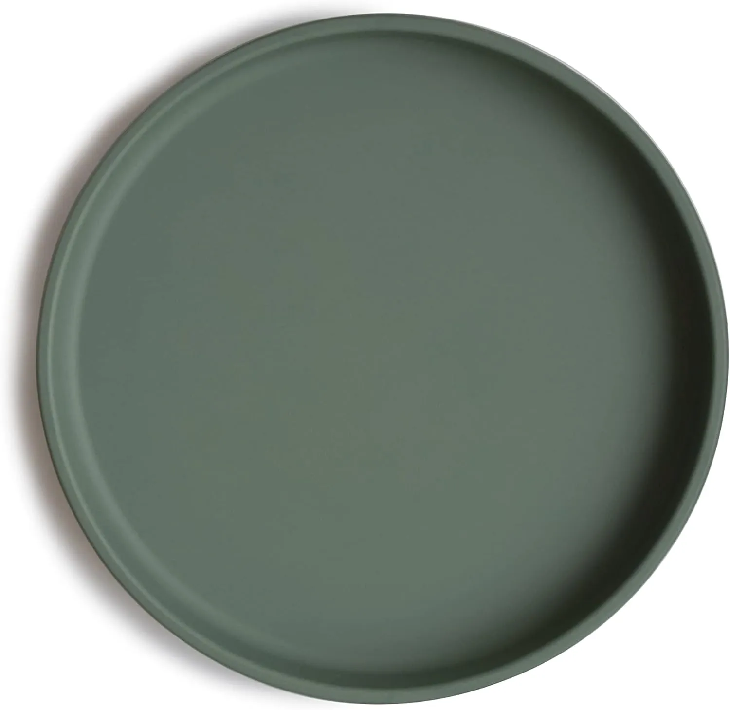mushie Classic Silicone Suction Plate | BPA-Free Non-Slip Design (Dried Thyme)