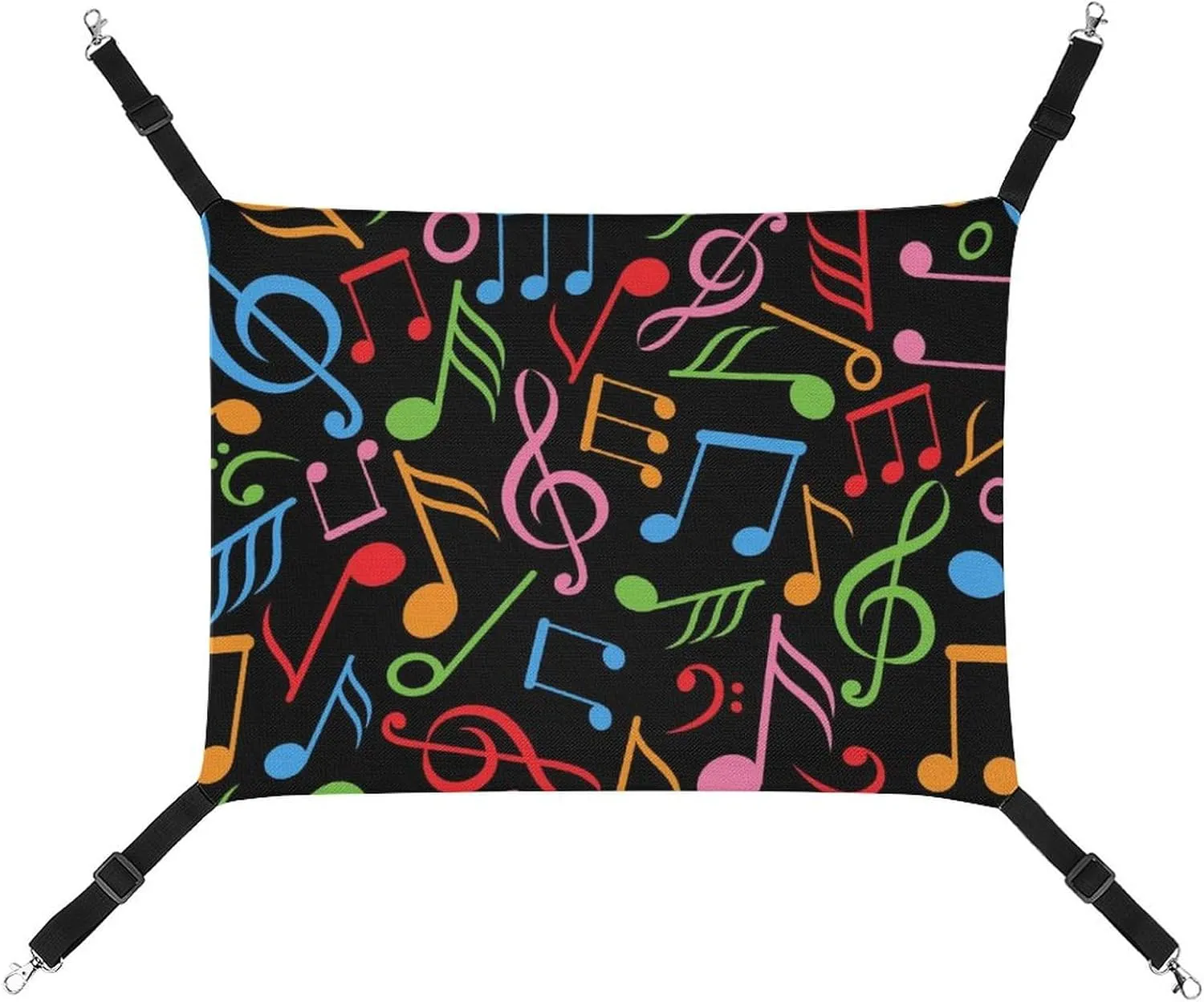 Music Notes Hanging Cat Bed Soft Breathable Pet Hammock for Cage Pet Sleeper for Kitten Ferret Puppy Rabbit