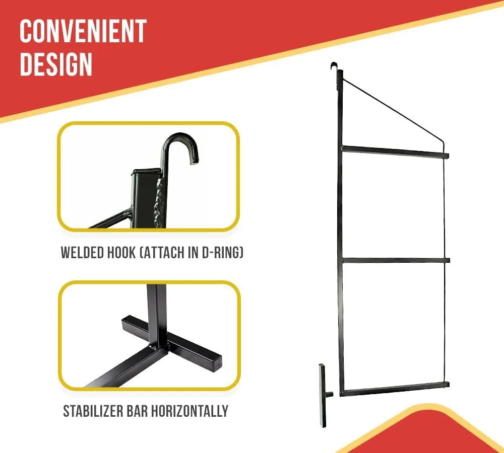 Mytee Products 4 Pack of 3 Tier Shipping Container Shelving Bracket with 18"(D) x 60"(H) - Black Powder Coated Steel Shelf Brackets for Heavy Duty Trailer Containers - Easy to Assemble & Remove
