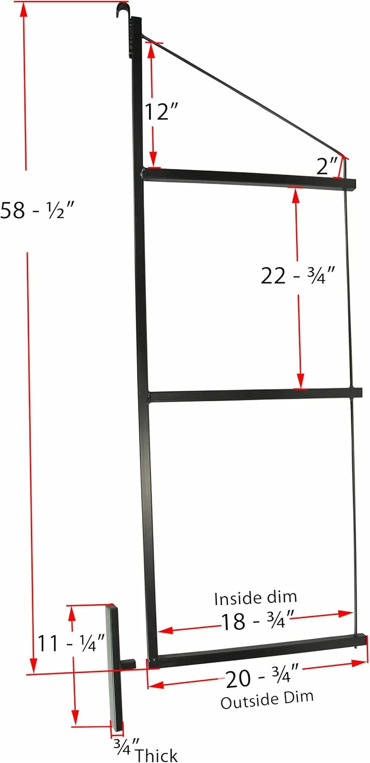 Mytee Products 4 Pack of 3 Tier Shipping Container Shelving Bracket with 18"(D) x 60"(H) - Black Powder Coated Steel Shelf Brackets for Heavy Duty Trailer Containers - Easy to Assemble & Remove