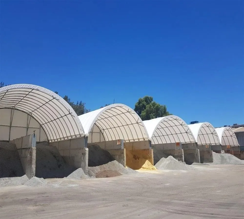 Mytee Products 40'(L) x 33'(W) Shipping Container Canopy Shelter - 21 Oz 610 GSM PVC White Cover Storage Container Roof with No End Walls - Water, Fire, Weather & UV Resistant
