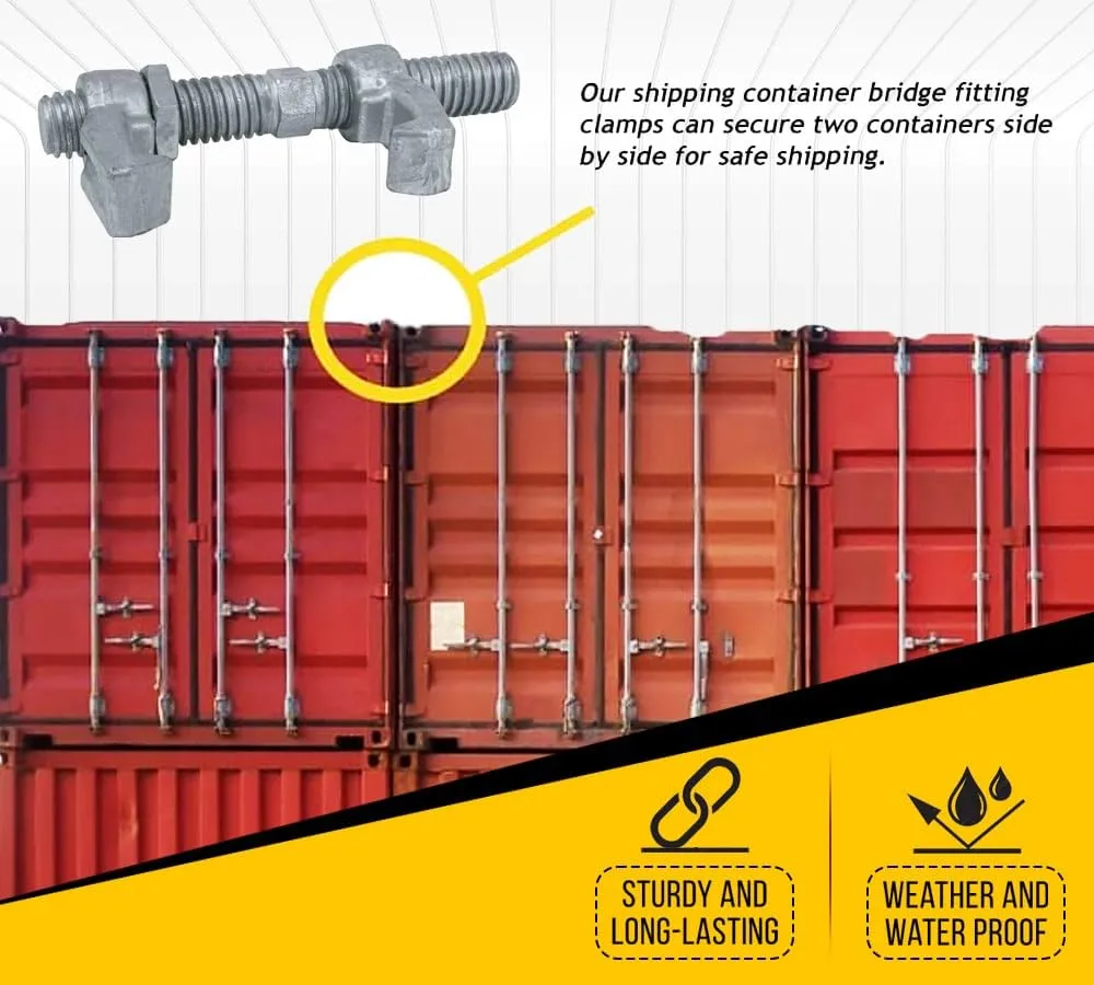 Mytee Products SEA Rail Shipping Container Bridge Fittings Clamp- 260 mm Clamp, Brand New