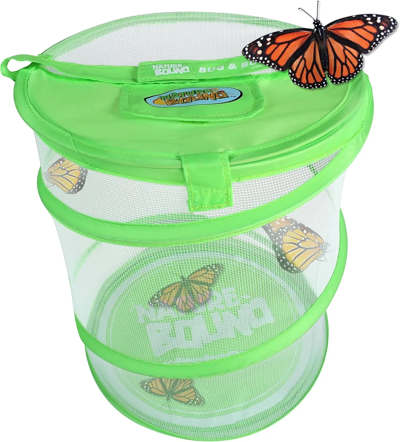 Nature Bound Butterfly Growing Kit - Live Caterpillar to Butterfly Project for Kids - Includes Voucher for Caterpillars, Green Pop-Up Enclosure, and STEM Learning Guide (Original Design)