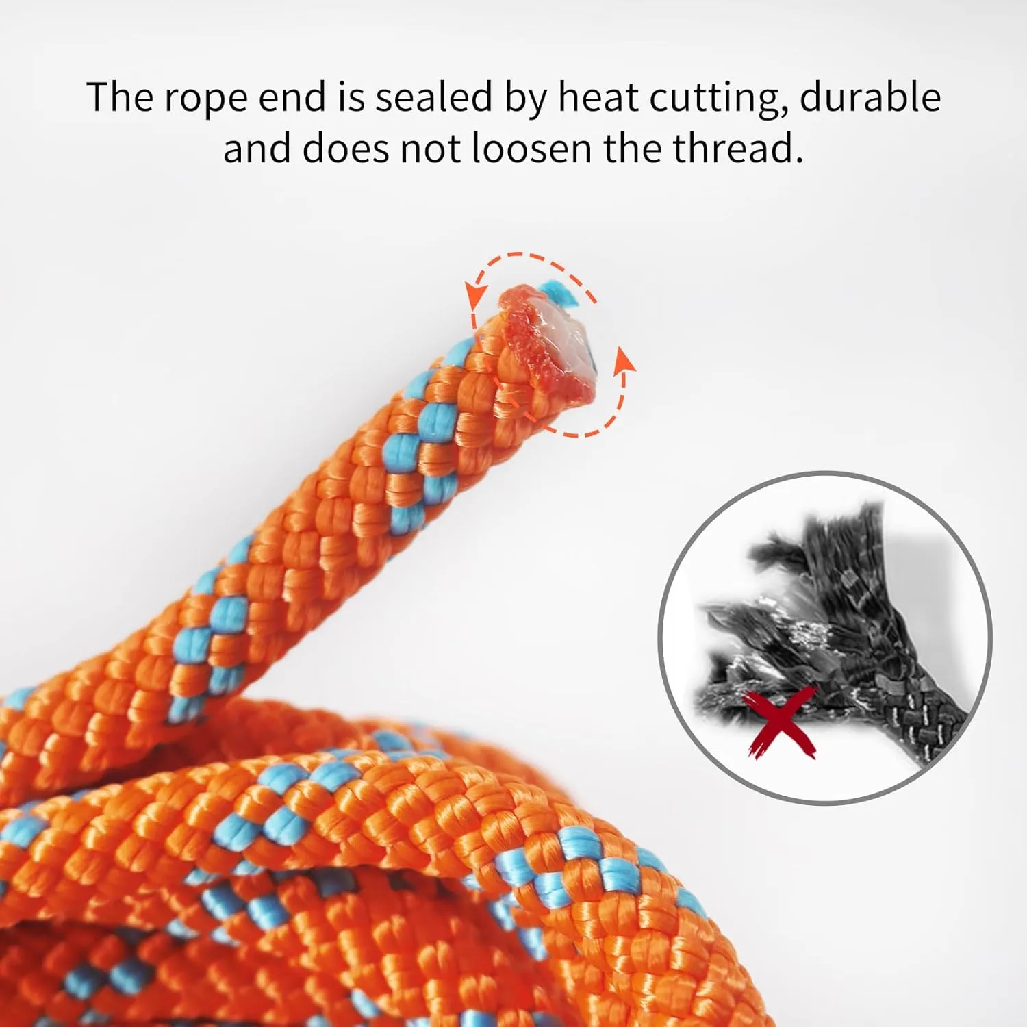 NewDoar Static Climbing Rope 6mm Accessory Cord Rope,for Arborist Tree, Mountaineering, Sailboat Rope,Dock Lines,Hauling Dragginge