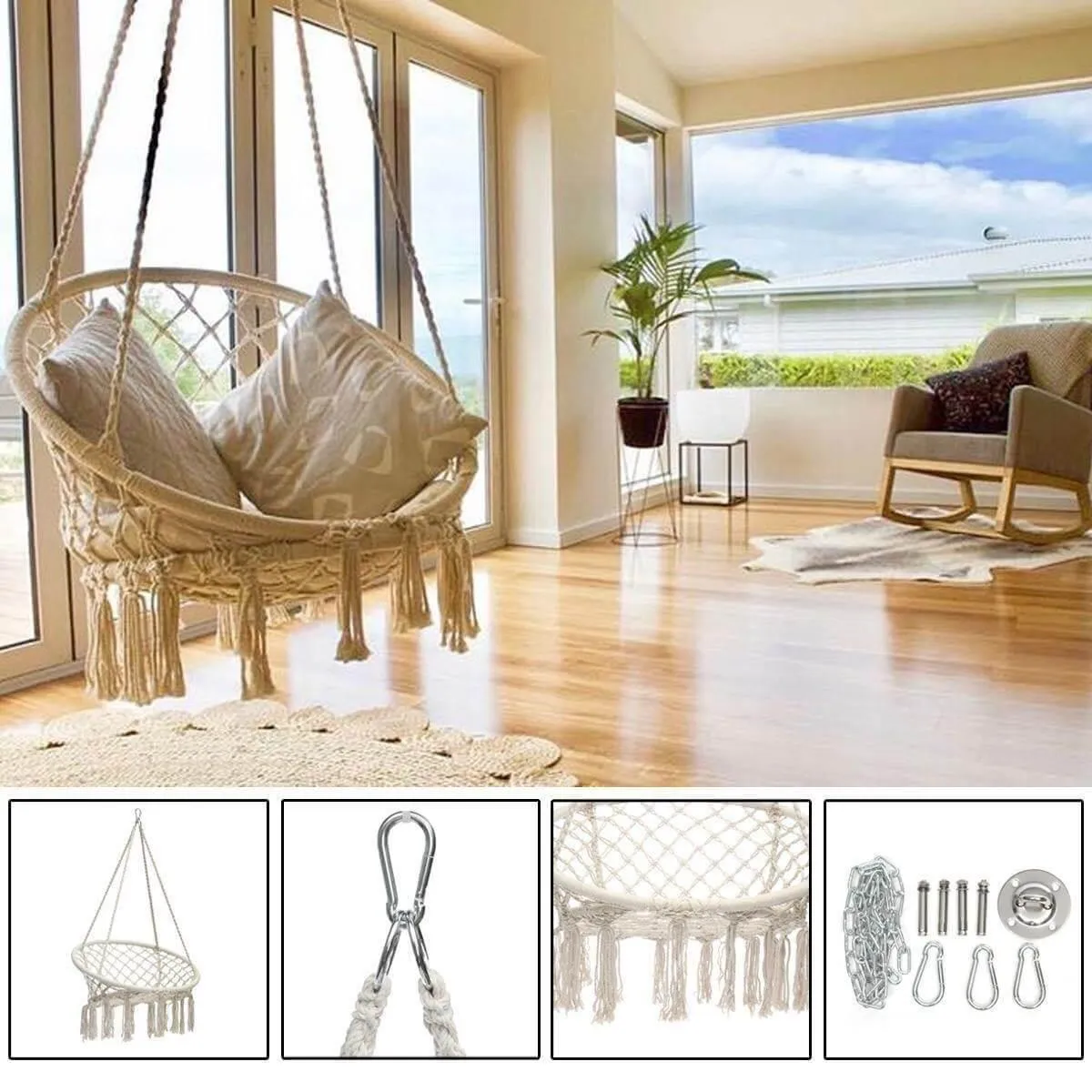 Nordic Outdoor Hammock - Cozy Knitted Camping Swing