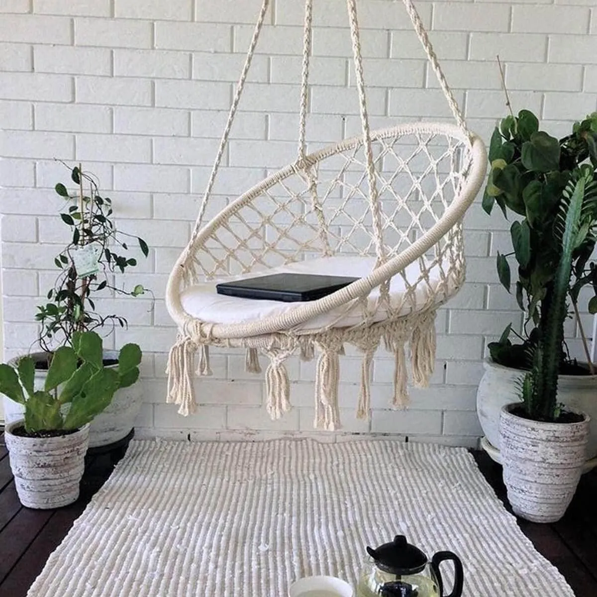 Nordic Outdoor Hammock - Cozy Knitted Camping Swing