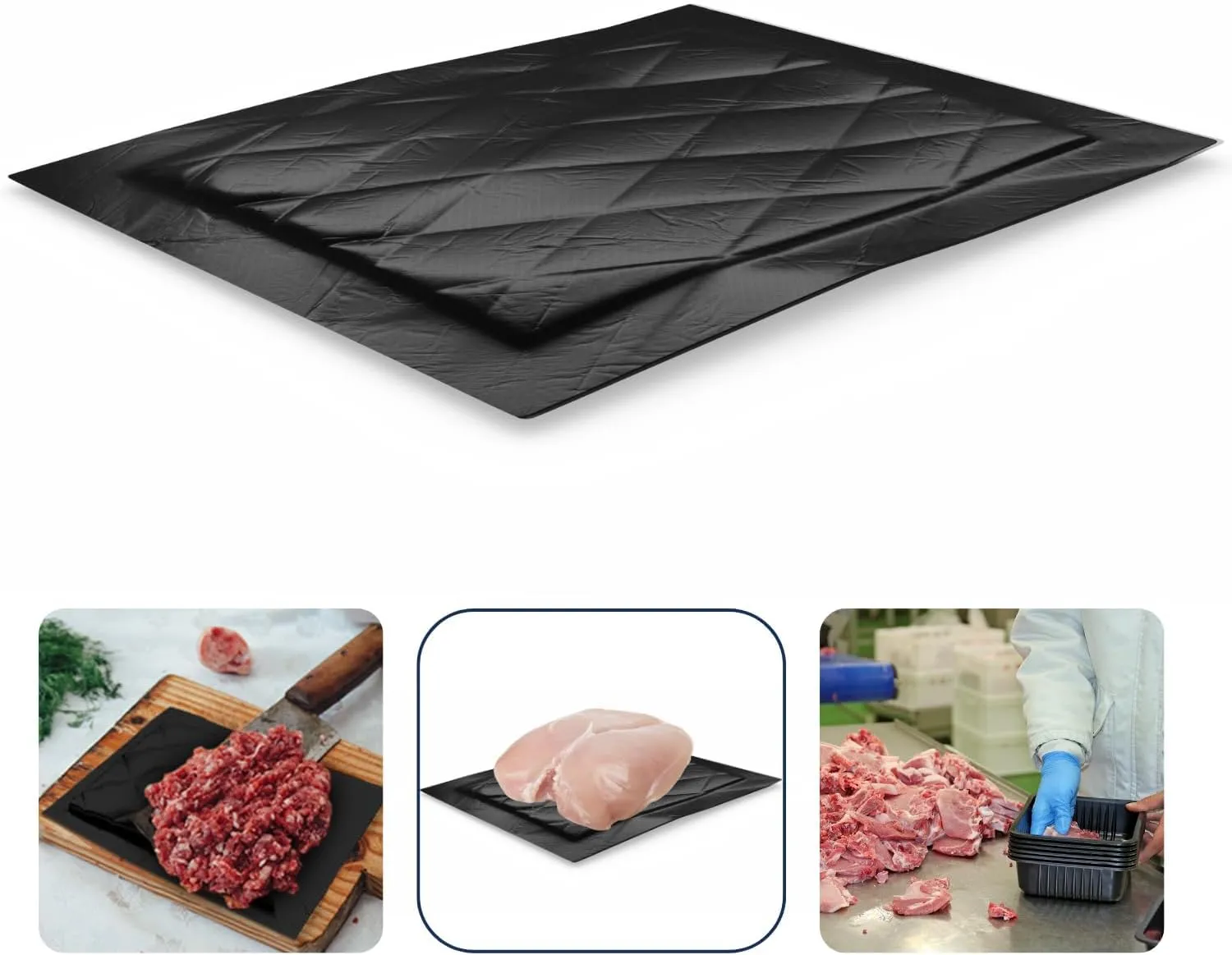 Novipax Dri-Loc Absorbent Pads for Meat - 2000 Individual Dri-Loc Pads, Single Case - Virgin Fluff Core & Sealed Edge Tech - Non-Perm Top Layer Designed for Case-Ready & Modified Atmosphere Packaging