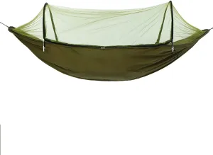 Nylon Double Camping Hammock, with Mosquito Net Waterproof Lightweight Outdoor Hammock, Portable Travel Hammock, for Hiking Fishing Garden (Color : Doubled, Size : 240x120cm)