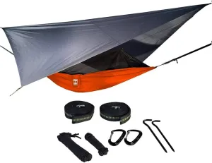 Oak Creek Camping Hammock and Accessories. Complete Package with Mosquito Bug Net, Rain Fly, Tree Straps. Great for Hiking, Backpacking, and Travel. Weighs Only 4 Pounds.