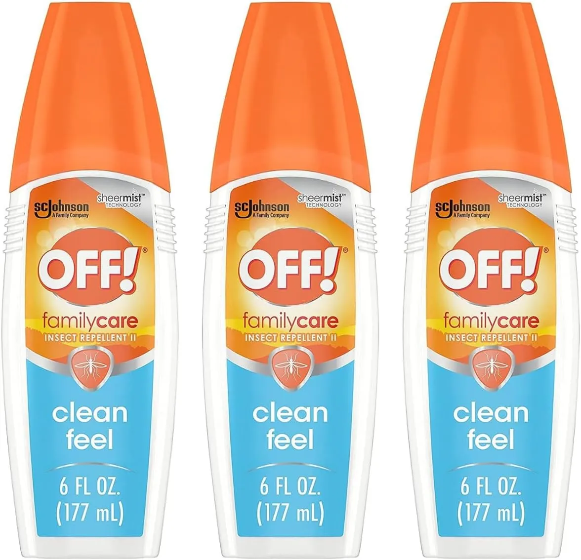 OFF! Family Care, Insect Repellent II Clean Feel, 6 oz (Pack of 3)
