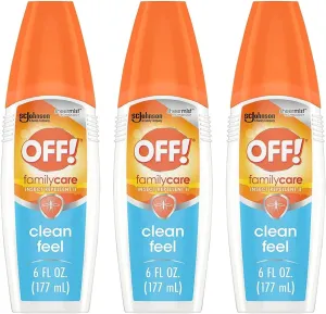 OFF! Family Care, Insect Repellent II Clean Feel, 6 oz (Pack of 3)