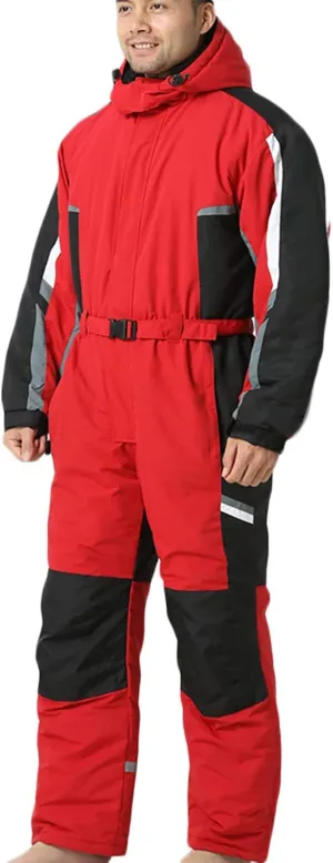 One Pieces Ski Suit for Men Women, Adult Snow Suit Adjustable Ski Suits