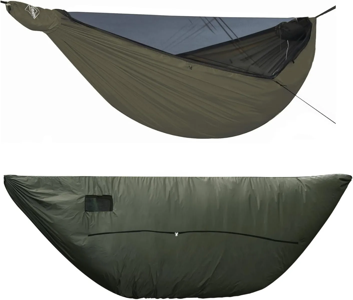 onewind 11ft Camping Hammock with Mosquito Net and Zipper Windsock, Hammock Winter Sock for Portable Hammock