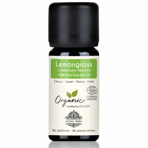 Organic Lemongrass Essential Oil - 100% Pure Natural