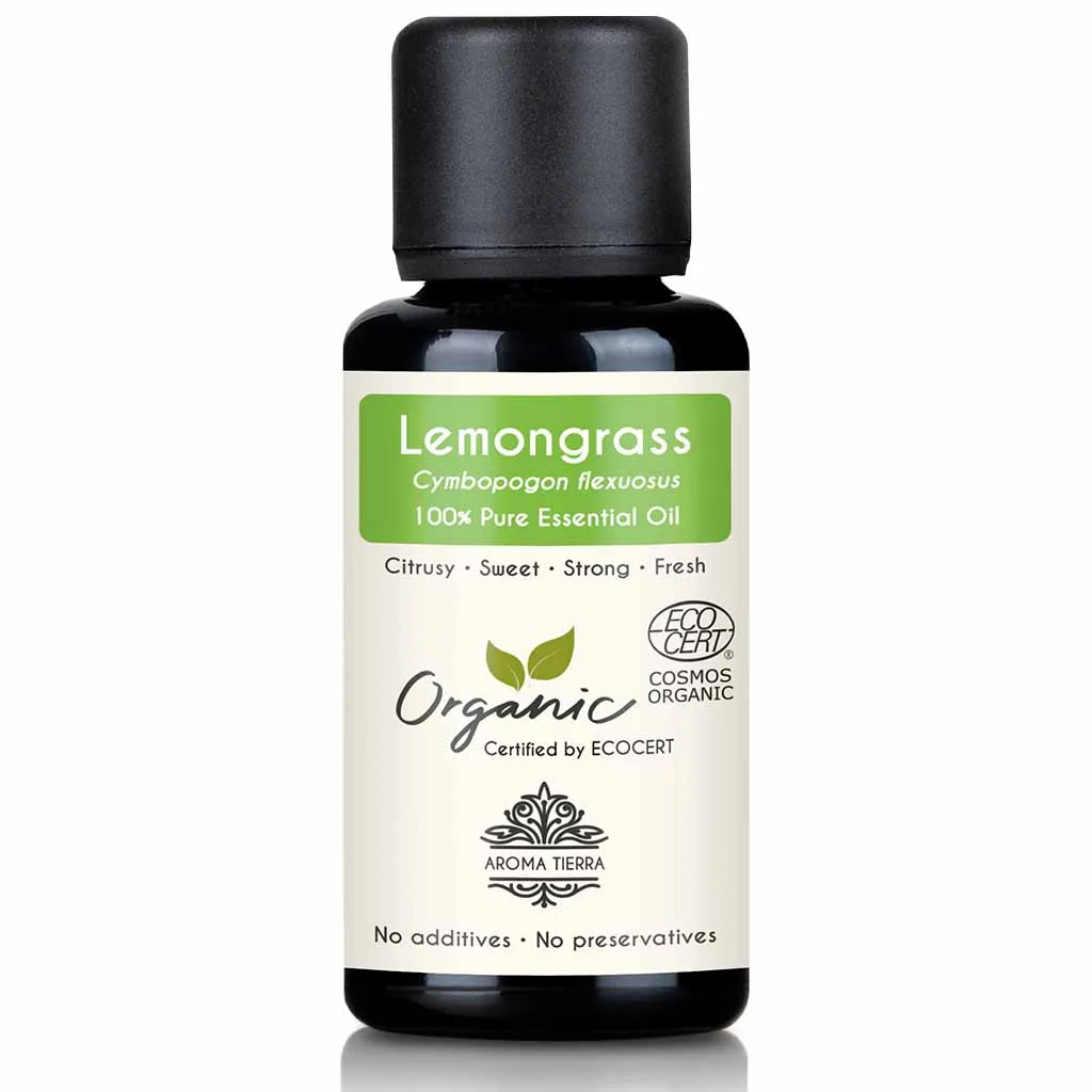 Organic Lemongrass Essential Oil - 100% Pure Natural