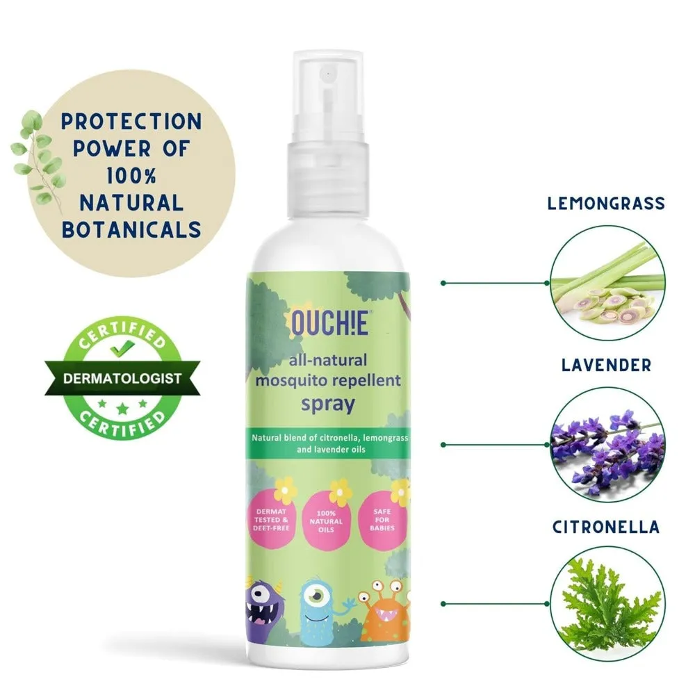 Ouchie All Natural Mosquito Repellent Spray - 100Ml