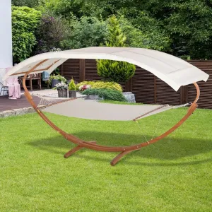 Outdoor Hammock with Stand & Canopy – 396lb Capacity, Boho Style