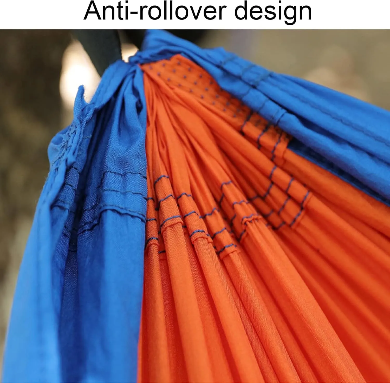 Outdoor Hammocks, Camping Hammock Double Portable Hammocks, Nylon Hammock with Tree Straps, for Outdoor Backpacking, Camping, Adventure (Blue)