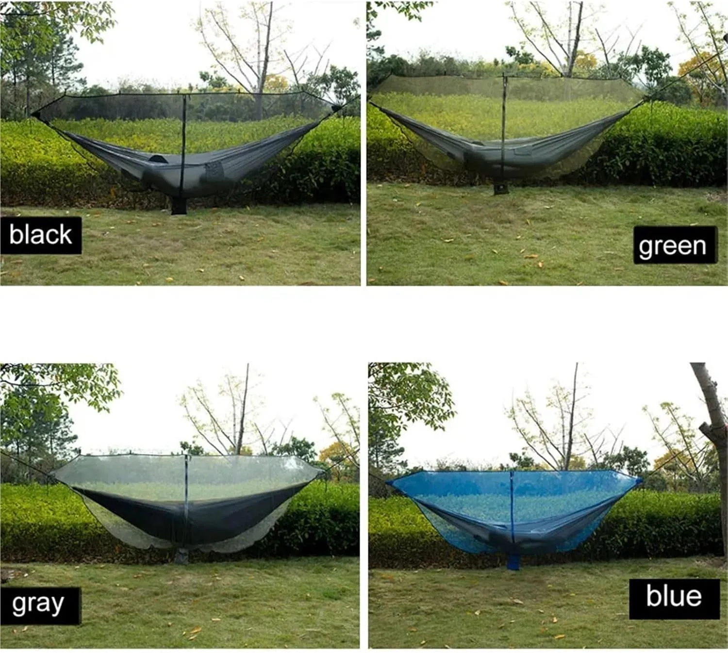 Outdoor Lightweight Travel Portable Separating Hanging Mosquito Net Bugs Net for Camping Hammock(Green)