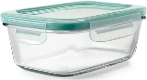 OXO Good Grips 3.5 Cup Smart Seal Glass Rectangle Food Storage Container, Clear