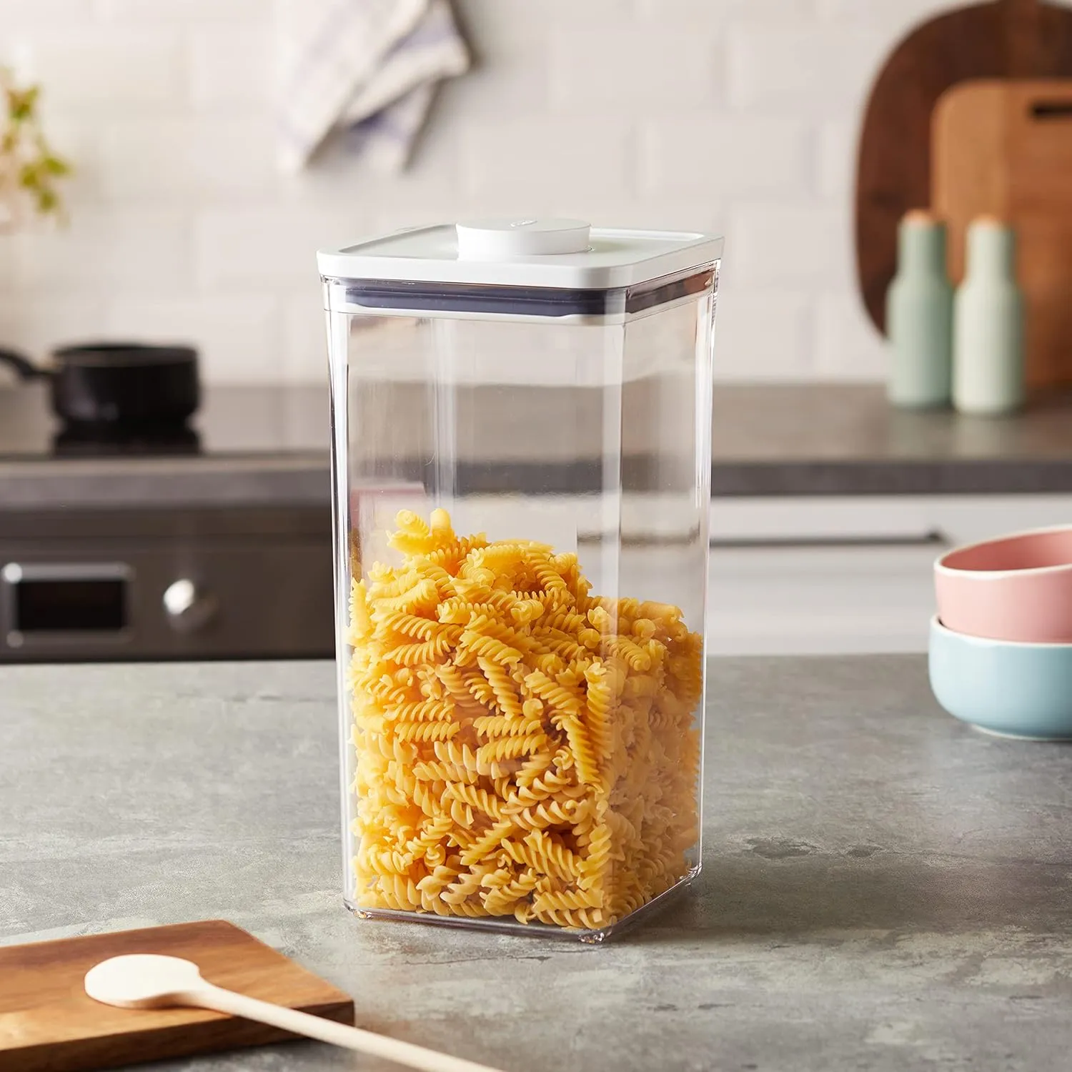 OXO Good Grips POP Container - Airtight Food Storage - Big Square Tall 6.0 Qt Ideal for bulk snacks and cereal