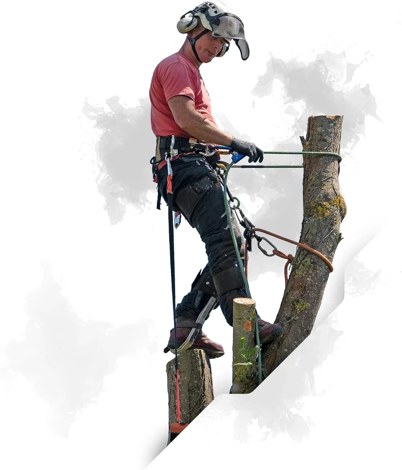 Pelican Rope 24-Strand 7/16 in (11 mm), USA Made Arborist Rope - 5,400 lb MBS - Static Climbing Rope - Lightweight - Arborist-24™ - 120 Ft - Tight Spliced Eye - Yellow Black
