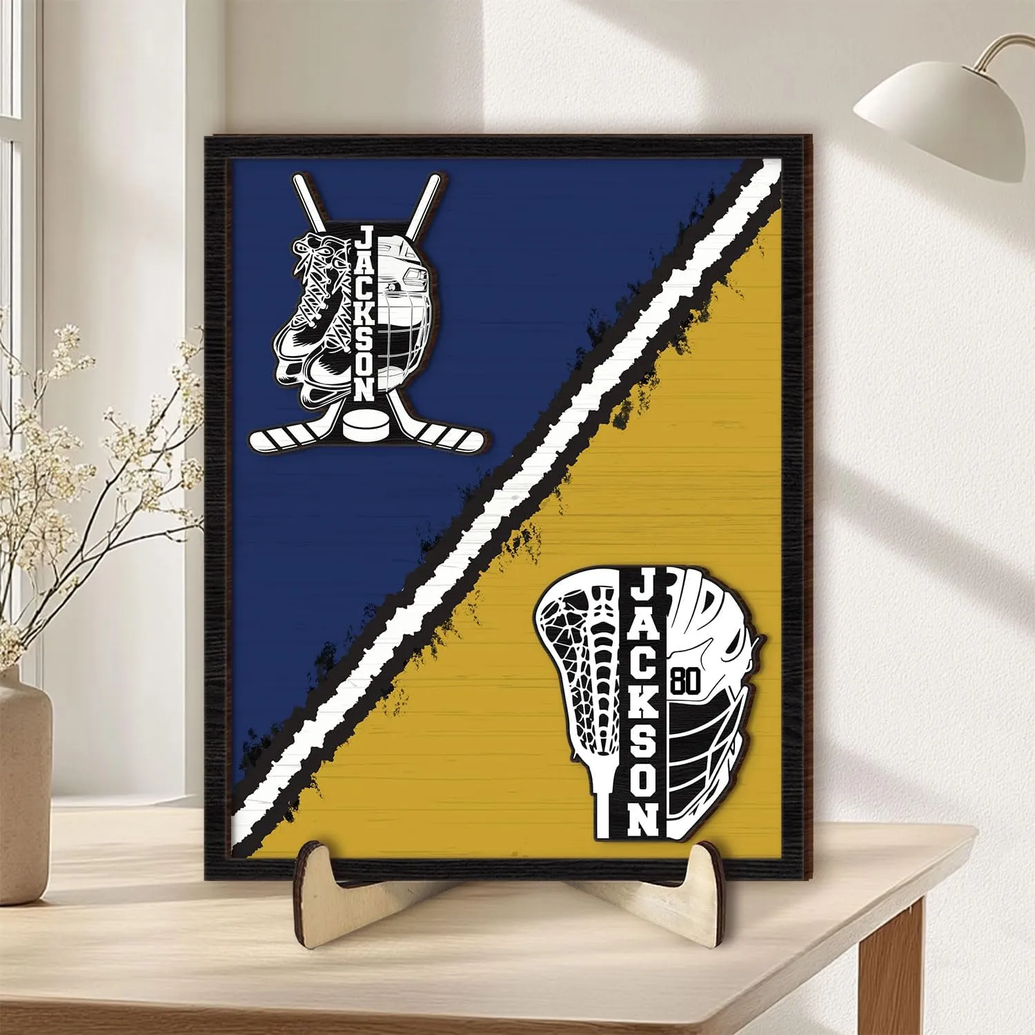 Personalized Sports Wooden Plaque, Custom Name Wooden Sign, Multiple Sports Coach Wood Sign, Sports Gift for Son, Daughter, Kid, Team