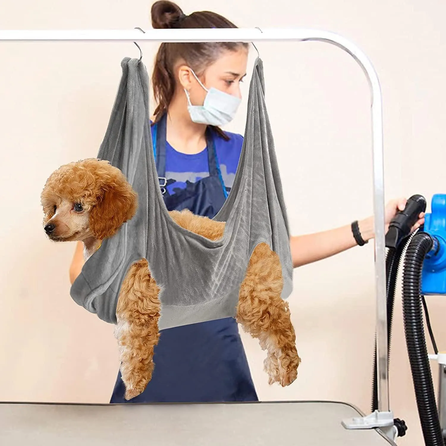 Pet Dog Cat Grooming Hammock Harness Dog Hammock Restraint Bag Helper Breathable Dogs Grooming Trimming Hammock Helper Cats by Dog Hugs Cat