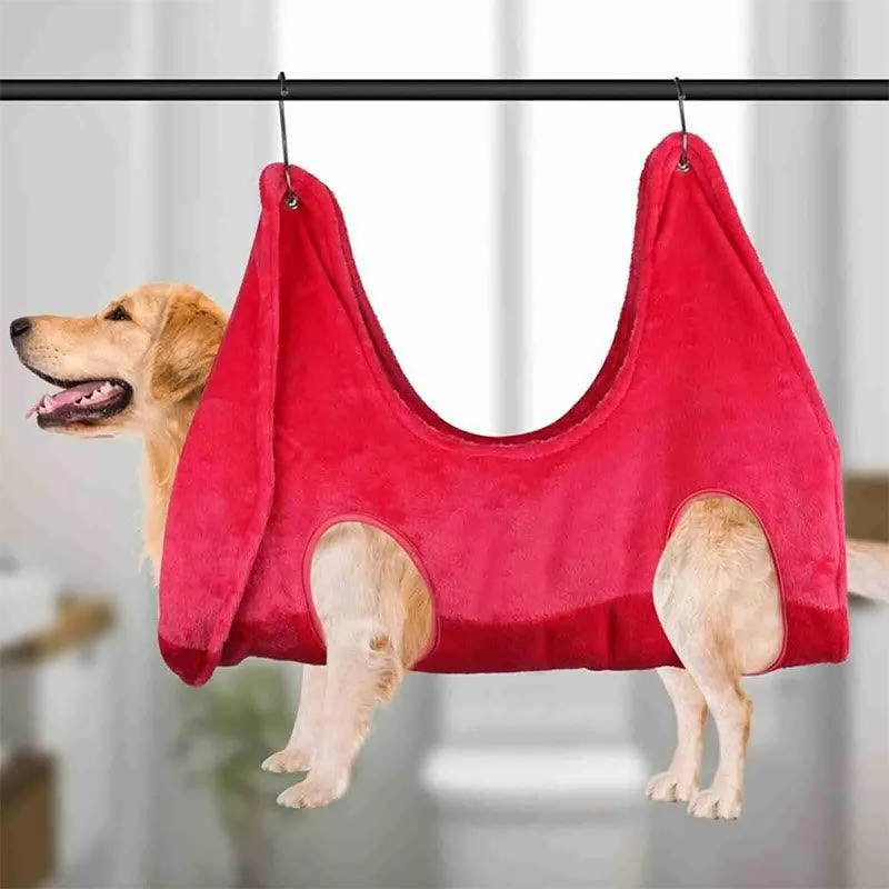 Pet Dog Cat Grooming Hammock Harness Dog Hammock Restraint Bag Helper Breathable Dogs Grooming Trimming Hammock Helper Cats by Dog Hugs Cat