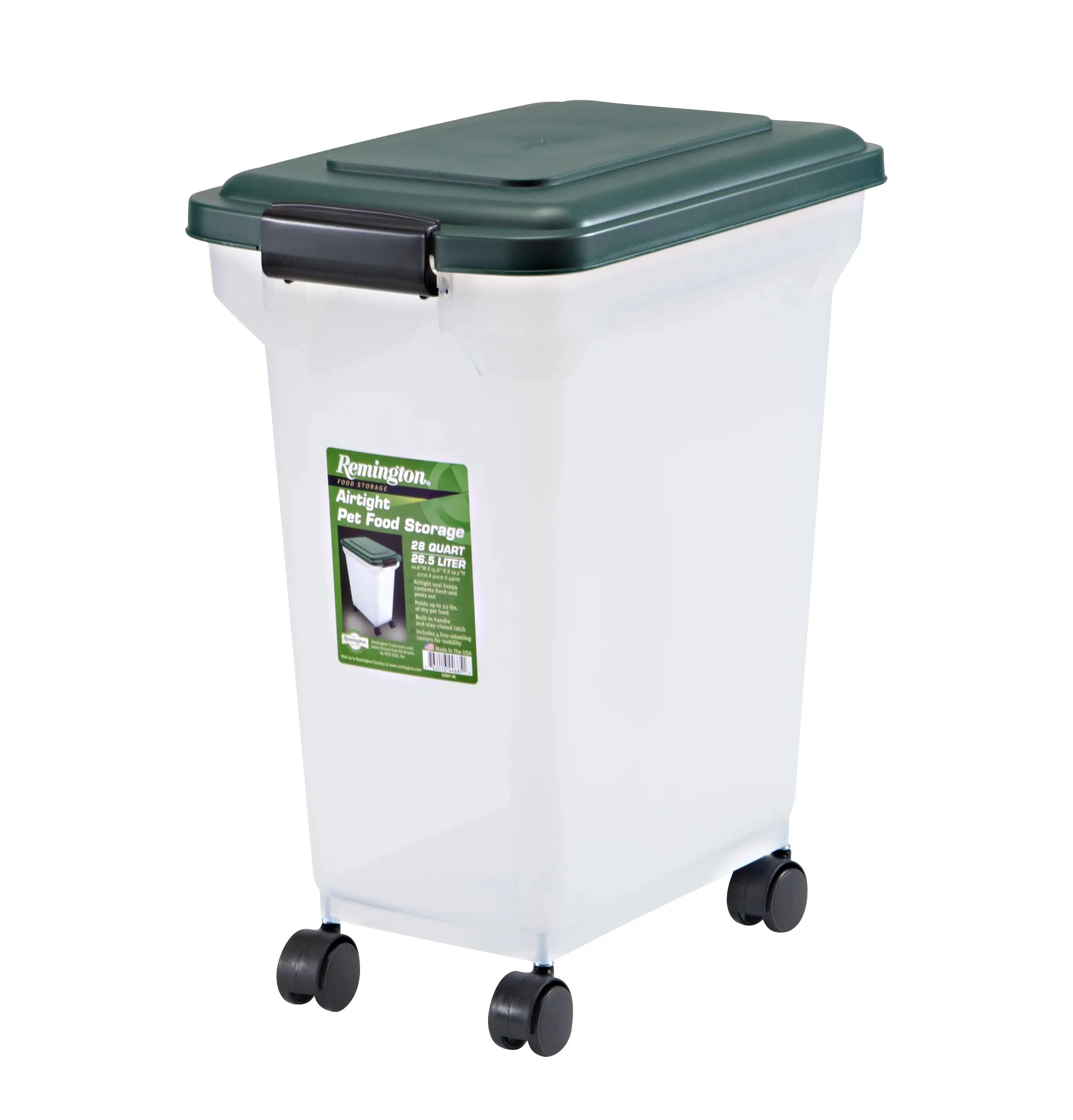 Pet Food Container 22 Pounds Green