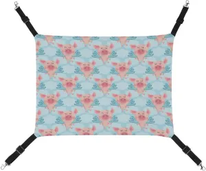 Piglets Cat Hanging Hammock Soft Breathable Pet Cage Dog Hammock with Adjustable Straps and Metal Hooks, style, 202403255