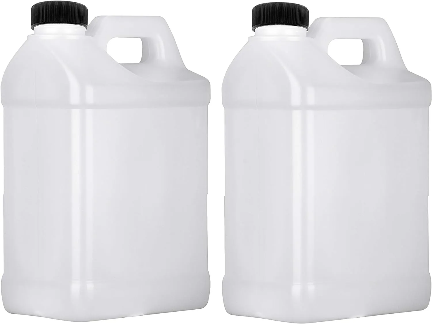 Plastic Jug 1 Gallon, F-Style Storage Containers, HDPE, 2 Pack