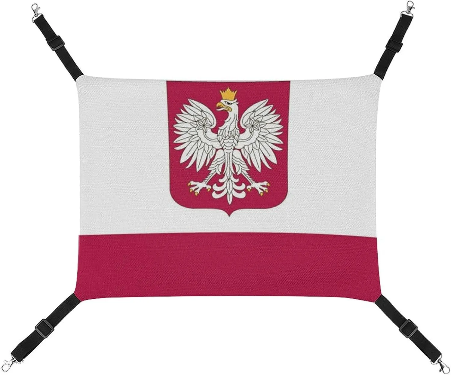 Polish Flag Eagle Hanging Cat Bed Soft Breathable Pet Hammock for Cage Pet Sleeper for Kitten Ferret Puppy Rabbit, style, 20240327