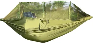 Portable Double Camping Hammock with Mosquito Net, Outdoor Hiking Camping Hommock, Lightweight Travel Hammock, Foldable Camping Hammock for Outdoor, Travel, Green