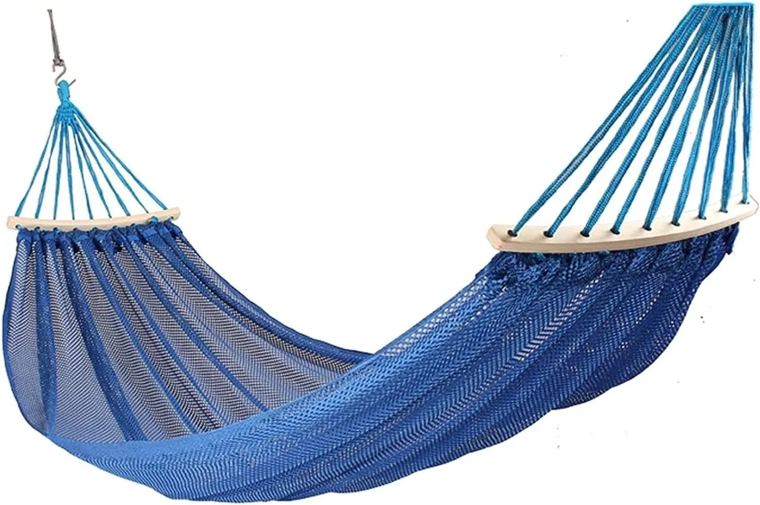 Portable Hammocks Hanging Camping Hammock Breathable Casual Mesh Lightweight Nylon Camping for Indoor Outdoor Travel Hiking Beach Hammock for Outdoor(Blue)